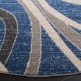 thumbnail image 3 of SAFAVIEH Odyssey Dymphna Modern Area Rug, Blue/Gold Ivory, 6'7" x 6'7" Round, 3 of 8