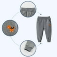 thumbnail image 4 of LYHaoo Boys Fleece Pants With Dinosaur Print Warm Thermal Kids Joggers Casual Sports Trousers For Toddler And Big Boys Comfortable Winter Pants Cute Long Pants Sizes 2-3 Years Blue, 4 of 4
