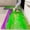 Green and Fuchsia Rose, variant on 2 Pieces Kitchen Rugs, Abstract Anti Fatigue Non Slip Foam Cushioned Art Design Radiant Orchid Green Comfort Indoor Floor Mat Runner Rug Set for Laundry Office Sink Bathroom (17"x48"+17"x24")