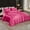 Rose, variant on Move Over Rose Red Duvet Cover Set King Silk like Satin Bedding Sets Solid Color Pattern Silky Microfiber No Filling