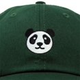 thumbnail image 2 of DALIX Panda Face On A Hat Mens Womens Embroidered Baseball Cap in Dark Green, 2 of 7