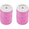 thumbnail image 4 of Pack of 2 Pearlized Raffia Ribbon Rolls 200 Yards for Kraft Packaging and Decoration (Baby Pink), 4 of 4