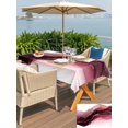 thumbnail image 5 of Outdoor Tablecloth with Umbrella Hole for Patio/Picnic/Party/Camping, Rose Red Marble Waterproof Table Cloth Rectangle Table Cover Washable, Contemporary Abstract Fluid Aesthetic (54"x 80"), 5 of 9