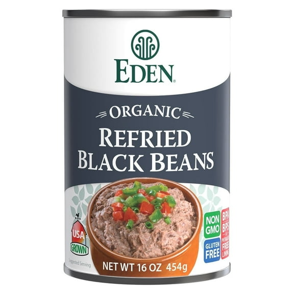 Organic Refried Black Beans 16 oz Pack of 3