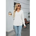 thumbnail image 4 of Women's casual loose slimming basic style versatile long sleeved T-shirt, 4 of 5