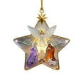 thumbnail image 2 of Nativity Star of Bethlehem Ornament, Faux Stained Glass 2D Flat Acrylic, 3.14 Inch, Jesus Birth Manger Scene, Holy Night Religious Christmas Tree Decor, Christian Faith Gift for Mom, Gold, 2 of 4