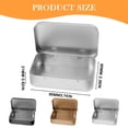 Small Rectangular Iron Tin Case with Lid, Cigarette Candy Storage Box ...