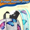 thumbnail image 5 of Butterfly and Rose Blue Pattern 17" School Backpacks for Teens,Waterproof Oxford Fabric,S-Shape Padded Straps for School,Travel,Hiking,Camping, 5 of 6