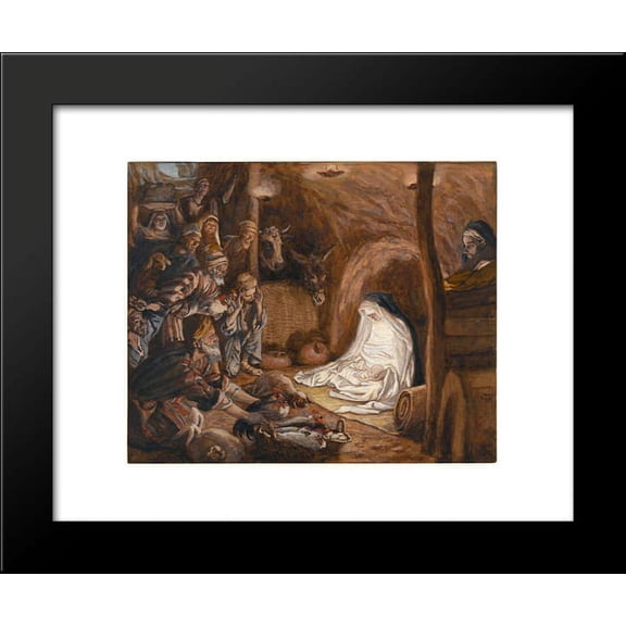 The Adoration of the Shepherds, illustration for 'The Life of Christ' 20x24 Framed Art Print by James Tissot