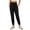 Black, variant on Uvplove Women's Bow-Knot Tapered Ankle Pants with Pockets Soft Lightweight Trousers Elastic Waist Black-S