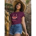thumbnail image 2 of Buon Ferragosto Melon T-Shirt Women -Image by Shutterstock, Female Large, 2 of 4