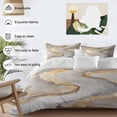 thumbnail image 4 of Yellow Grey Ombre Bedding 3 Piece Duvet Cover Set California King, Modern Marble Ink Painting Art Soft Microfiber Comforter Cover with Zipper Closure & Pillowcases, FadeResistant Quilt Cover, 4 of 9