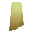 thumbnail image 7 of High Waist Skirts for Women Below Knee Casual Flowy Summer Midi Skirts Palazzo A-Line Long Skirt Yellow XL, 7 of 7