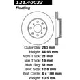 thumbnail image 3 of C-Tek Disc Brake Rotor 121.40023 Fits select: 1996-1998 HONDA CIVIC, 1999-2000 HONDA CIVIC LX, 3 of 4