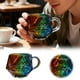thumbnail image 2 of Taza con dados D20 arcoíris para juegos de estilo con cubilete de cuero y 5 dados para Liar's Dice y póquer 1 unidad, 2 of 5