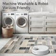 thumbnail image 5 of ODIKA 4'x6' Machine Washable Non-Slip Area Rug, Stylish Black Beige & Grey Textured Geometric Design High Traffic Rug, Gray, 144440, 5 of 7