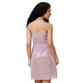 thumbnail image 4 of Globus Women Mauve Embellished Shoulder Straps Sequinned A-Line Dress, 4 of 6