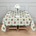 thumbnail image 3 of Green Highland Cow Flower Pattern Square Tablecloth,Waterproof Square Table Cover,Wipeable Spillproof Washable Table Cover for Home Kitchen Party Decor 60"x60"(152x152cm), 3 of 6