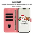 thumbnail image 3 of Phone Case for iPhone 17 Pro, Luxury Christmas Pattern Card Slots Cash Pocket Magnetic Clasp Full Body Protection Shockproof Kickstand Wallet Flip Case with Wrist Strap for iPhone 17 Pro, F, 3 of 9