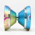 thumbnail image 2 of YoYoFactory Mega Monster Yo-Yo - Super Wide YoYo (Crazy Gum Blue Yellow Pink), 2 of 3
