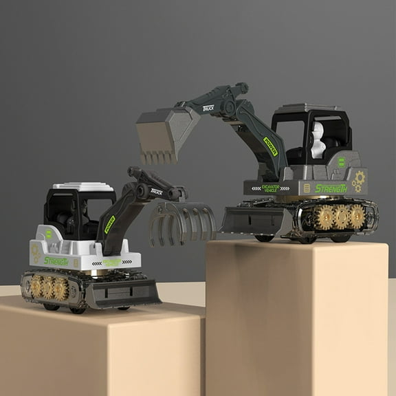 Viflosae Outside Toys for Toddlers 1-3 Christmas Toys Age-Appropriate Kids Press Excavator Boy Baby Puzzle Gliding Mechanical Car Engineering Truck Toys