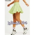 thumbnail image 4 of TZLDN Women's High Waisted Tennis Golf Sports Skirts with Pockets Inner Shorts Crossover Lightweight For Athletic Workout Mini Skirts Green,L, 4 of 7