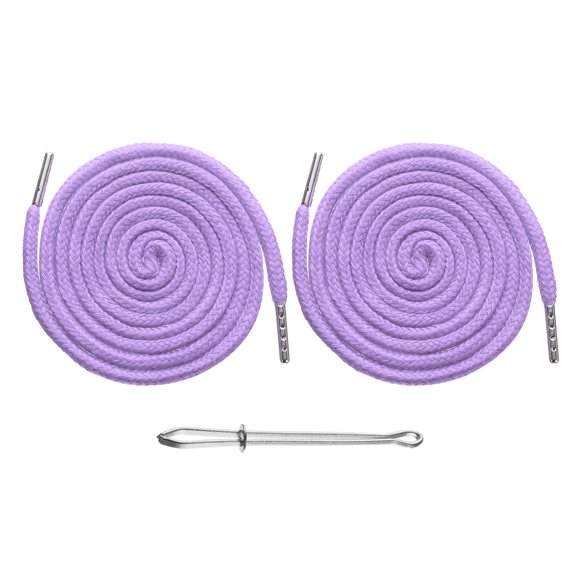 Uxcell 2 Pcs Drawstring Cords 51" Replacement Drawstring Hoodie String Sewing Tool with Easy Threader Light Purple