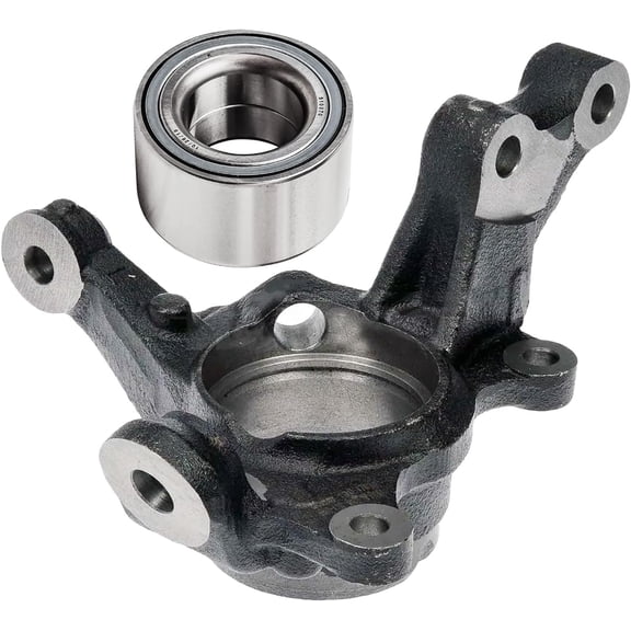 Detroit Axle - 2pc Front Left Knuckle Kit for 2003 2004 2005 2006 2007 2008 Toyota Corolla, Driver Side Steering Knuckle Assembly, Wheel Bearing Replacement