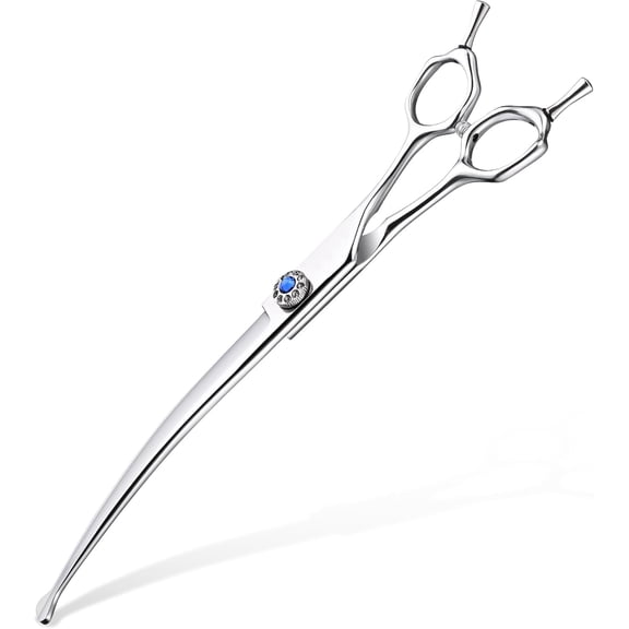 Curved Dog Shears for Grooming, Professional Curved Dog Grooming Scissors for Trimming and Cutting, Stainless Steel Pet Hair Scissors