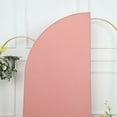 thumbnail image 5 of Balsa Circle 6x3 feet Matte Dusty Rose Fitted Spandex Half Moon Wedding Arch Backdrop Stand Cover Party Events Decorations, 5 of 8