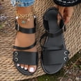 thumbnail image 7 of Viluyesy Flat Sandals for Womens, Open Toe Ankle Strap Comfortable Summer Casual Fashion Shoes Black US8.5, 7 of 7
