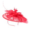 thumbnail image 4 of Diadema de cabellero Mujer Sombrero Fascinator con Plumas 20 Retro Acccesorios para Baile Cóctel Disfraces rojo jinwen Accesorio para el cabello para mujer, 4 of 8
