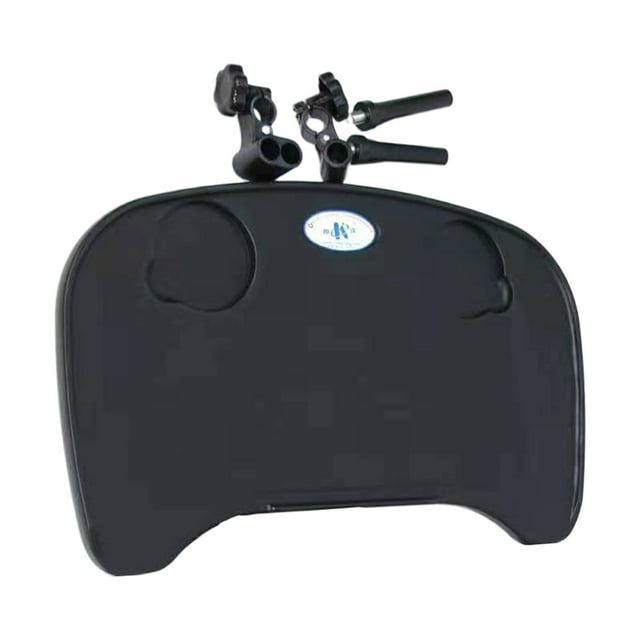 Wheelchair Lap Tray Plastic Portable Detachable Removable with 2 Cup Holder Desk