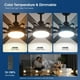 thumbnail image 2 of Ventilador de techo Kviflon de 52 pulgadas con luz LED y control remoto, 2 of 9