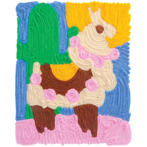 Kahootz Y'Art Llama Craft Kit Color a Masterpiece with Yarn Walmart