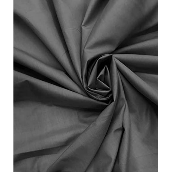 Premium Kona Cotton Fabric by The Yard – 100% Cotton Solid Material in Black or White for Quilting, Sewing, Crafts, Apparel & Home Décor | Valentina Textiles Inc. (Black, 1 Yard)