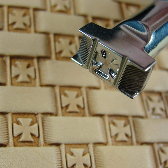 Stainless Steel Barry King - Open Iron Cross Basket Weave Stamp, Barry King Leather Stamping Tool