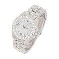 thumbnail image 3 of Baguette Cut Diamond Crystal Bling'ed Out Ladies Watch - No Reasonable Doubt This is The Timepiece to Flaunt The Wealth - ST10372LA-M6 Silver, 3 of 3