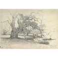 thumbnail image 3 of Willem Roelofs 14x11 Black Modern Framed Museum Art Print Titled - Landscape with Trees Near a Pond (1840-97), 3 of 5
