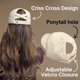 thumbnail image 4 of Gorra de béisbol GIFTGET «IN MY MOM ERA» de color beige con agujero alto para cola de caballo, 4 of 7