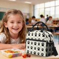 thumbnail image 4 of Xoenoiee Dog Paw Plaid Print Kids Backpack with Lunch Box Set Elementary/Middle School Bag Bookbag Lunch Bag Pencil Case 3Pcs Kindergarten Schoolbag Lightweight Daypack for Teen Girls, 4 of 6