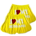 thumbnail image 3 of Sakmal Mini Shorts for Women High Waisted 2 Pack Hotpants Graphic Yellow Casual Shorts for Women with Pockets, 3 of 5