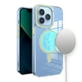 thumbnail image 3 of For Apple iPhone 14 Pro (6.1") Clear Transparent Matching Circle Design Hybrid TPU Hard [Support Magsafe Charger] Cover ,Xpm Phone Case [ Green ], 3 of 4