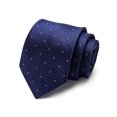 thumbnail image 1 of Corbata de seda de poliéster con puntos de corbata, fabricante de corbatas de 8 cm para hombres de negocios, ropa formal, corbata de estudio para bodas, 1 of 6