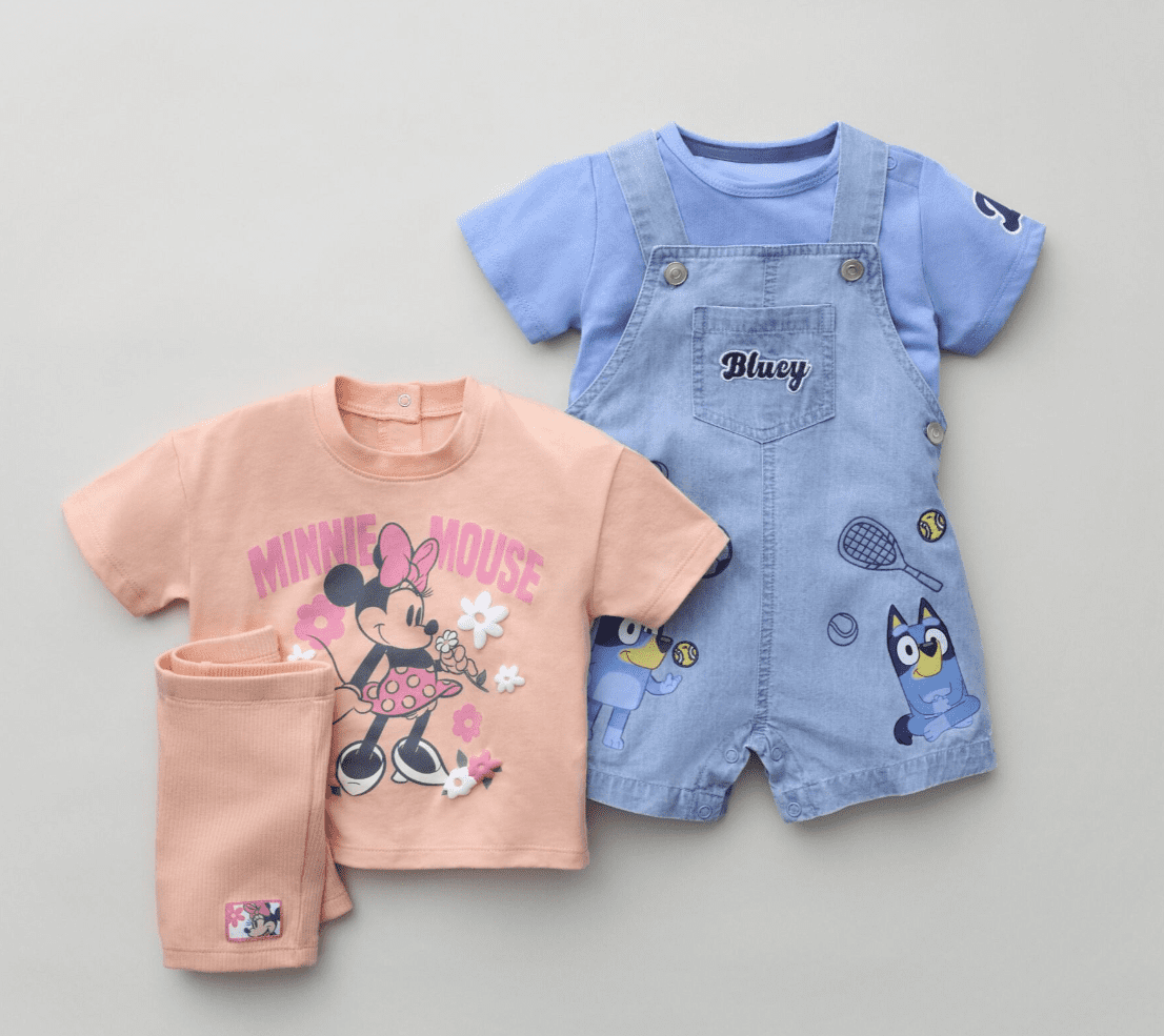 Bluey Baby Boy 2 Piece Shortall Set, Sizes 0-24 Months
