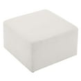 thumbnail image 4 of Callum Large 28" Square Woven Heathered Fabric Upholstered Ottoman, 4 of 9