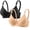 Black, variant on Gytharion 2PC Women's Push Up Bras Solid Color Adjustable Straps Padded Bras Supportive Everyday Underwire Bras