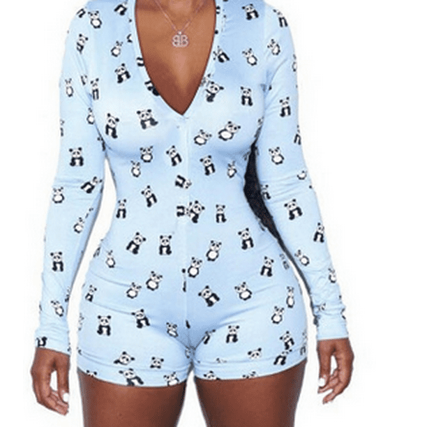 Tngxxwl Tngxxwl Women V Neck Shorts Jumpsuit One Piece Bodysuit Pajama Long Sleeve Bodycon Rompers Overall Walmart Com Walmart Com