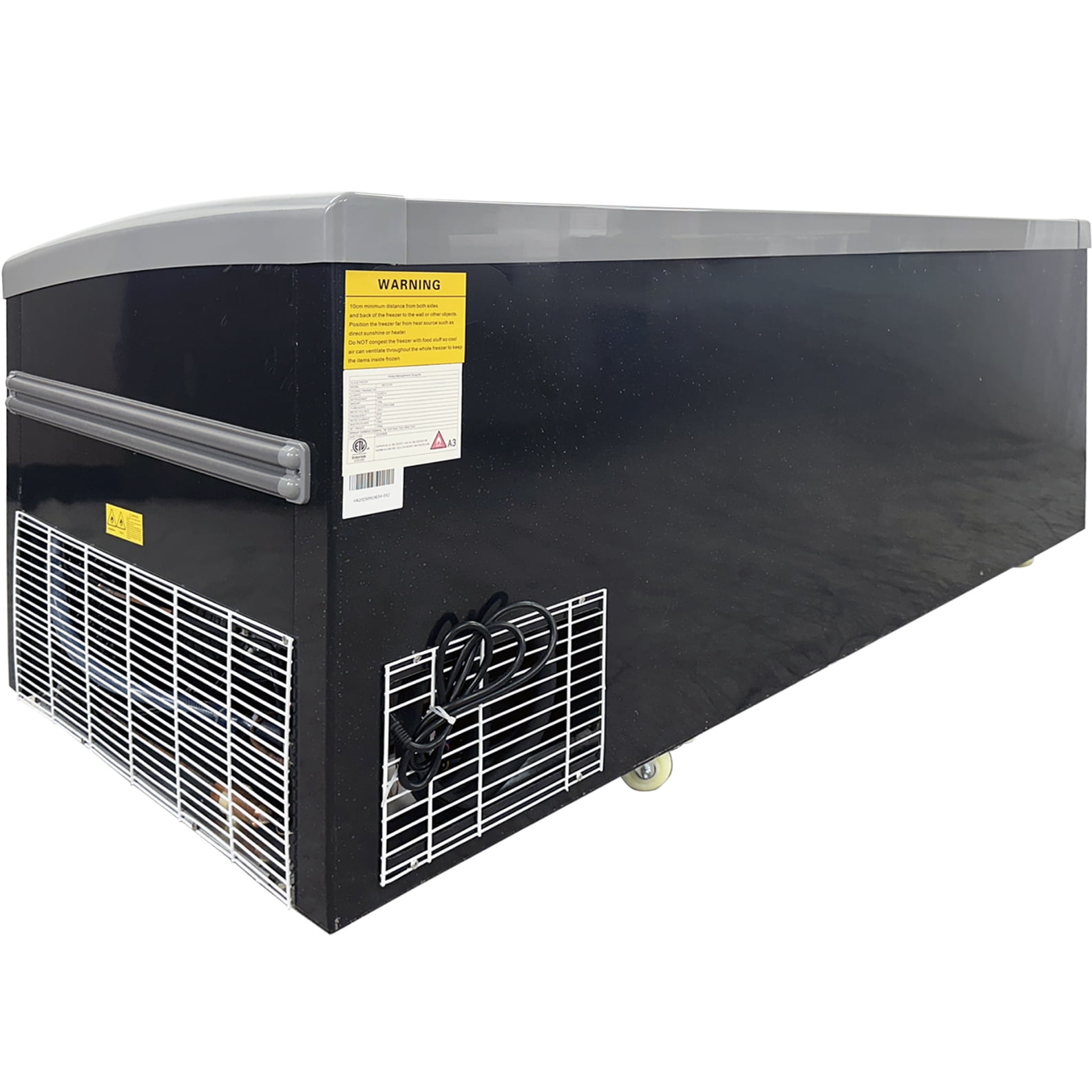 83” Commercial 30 Cu. Ft. Island Display Freezer, Sliding Glass Lid Supermarket Case, NSF Certified