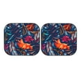 thumbnail image 3 of Uemuo Tropical Flower Printed 2 PCS Car Windshield Sun Shade, Auto Sun Heat and UV Rays Blocker, Foldable Automotive Front Window Sunshade Protector, 3 of 7